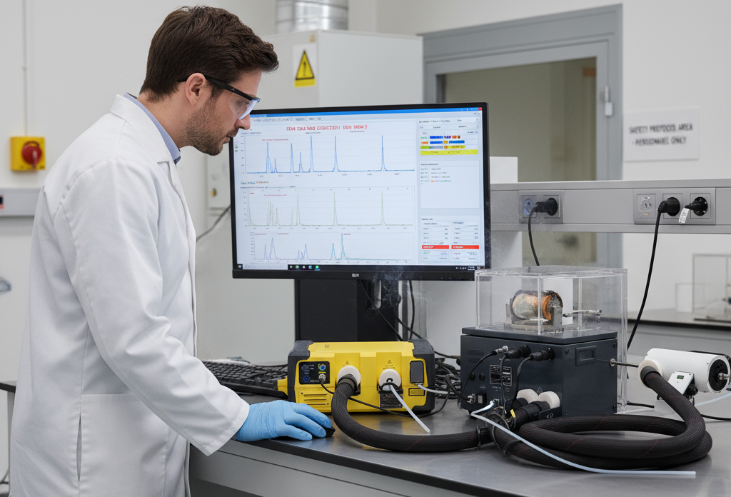 Gasmet GT6000 voor batterij veiligheidstest